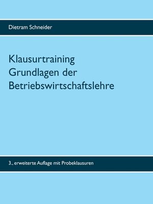cover image of Klausurtraining Grundlagen der Betriebswirtschaftslehre